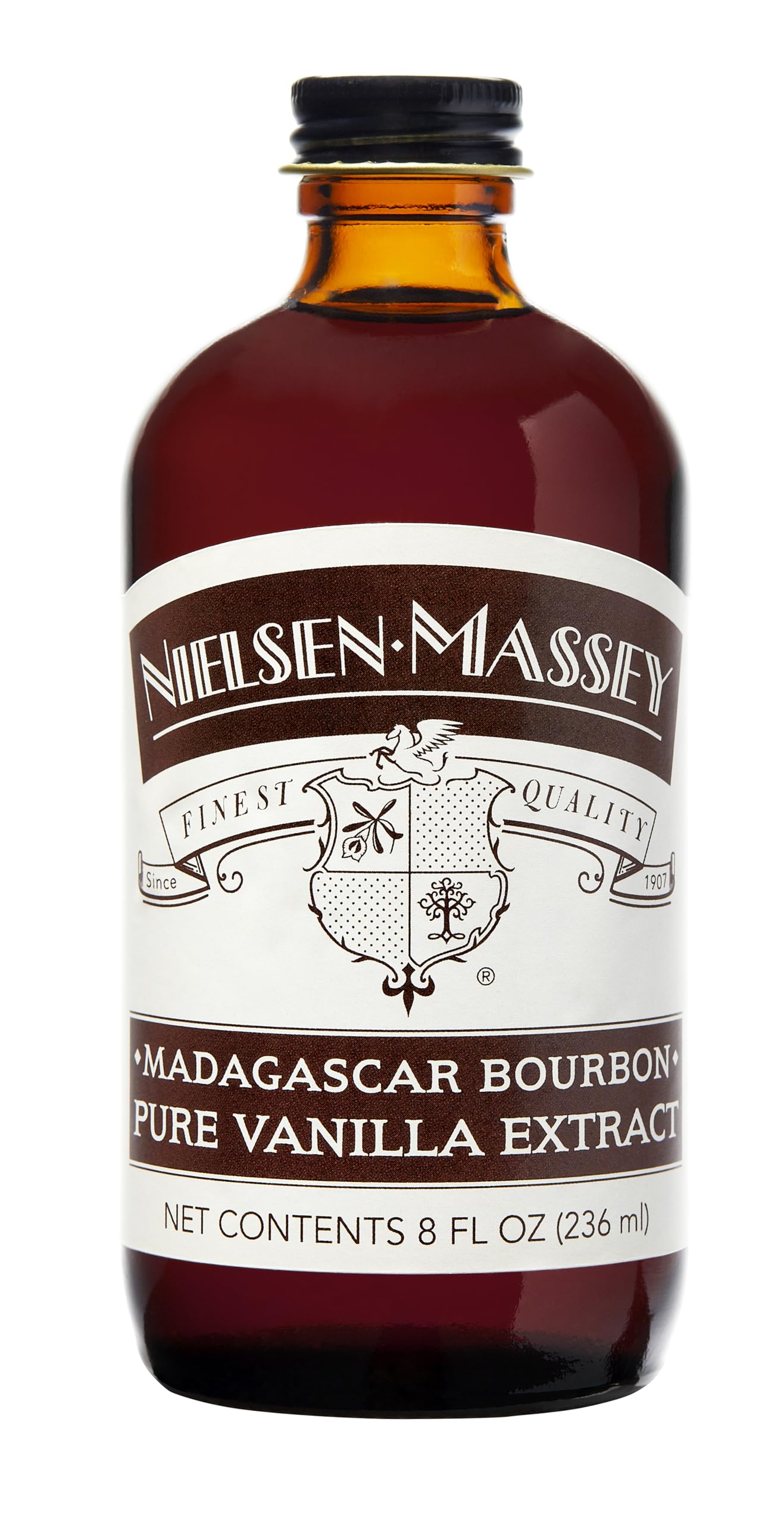 Nielsen-Massey Madagascar spirit-inspired flavor Pure Vanilla Extract, Glass Bottle, 8 Fl Oz, Model 046468