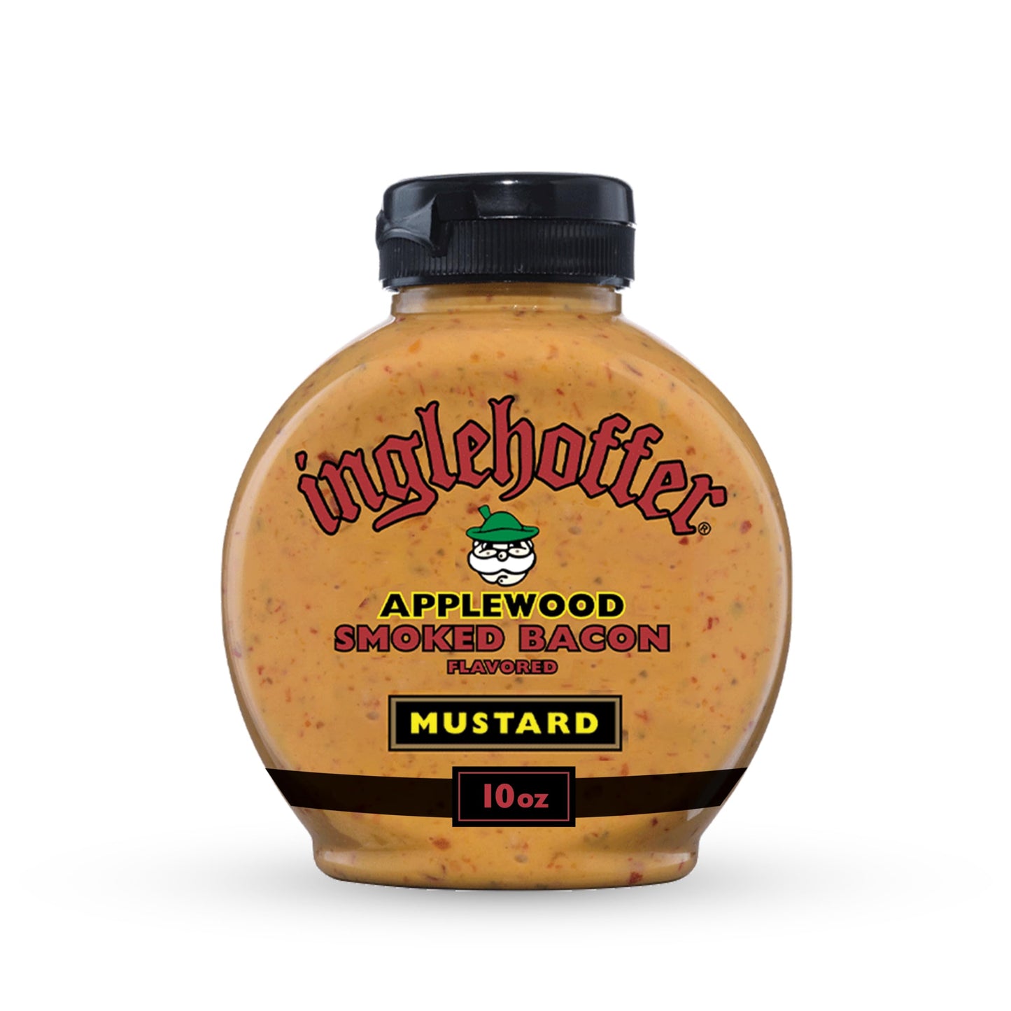 INGLEHOFFER Applewood Smoked Bacon Mustard, 10 oz Squeeze Bottle, Ideal for Grilling and Dipping