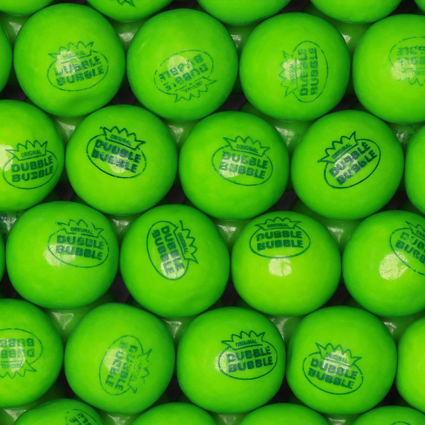 Global Gumball Gumballs - Green Apple Flavor - 1 Inch - 1.7 lb Bulk Pack - Green