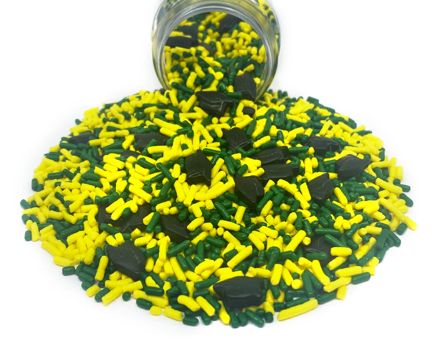 Mystic Sprinkles Graduation Day Sprinkles Mixes (Graduation Day! Green & Yellow Sprinkle Mix 3.8Oz)