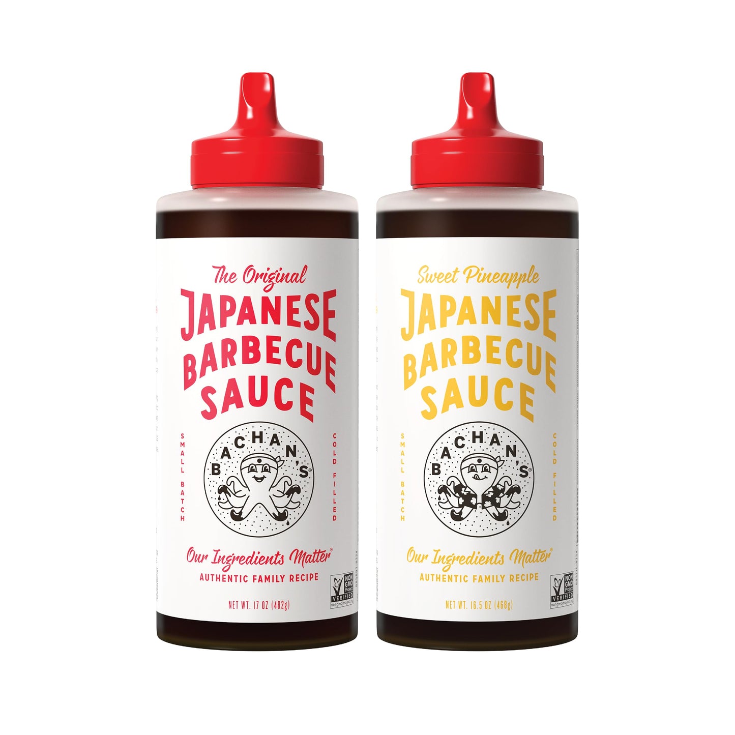 Bachan's Japanese Barbecue Sauce 2 Pack - 1 Original, 1 Sweet Pineapple - BBQ Sauce for Wings, Chicken, Beef, Pork, Seafood, Noo