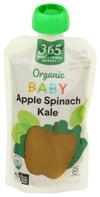365 By Whole Foods Market, Organic Apple Spinach Kale Baby Food, 4 Ounce