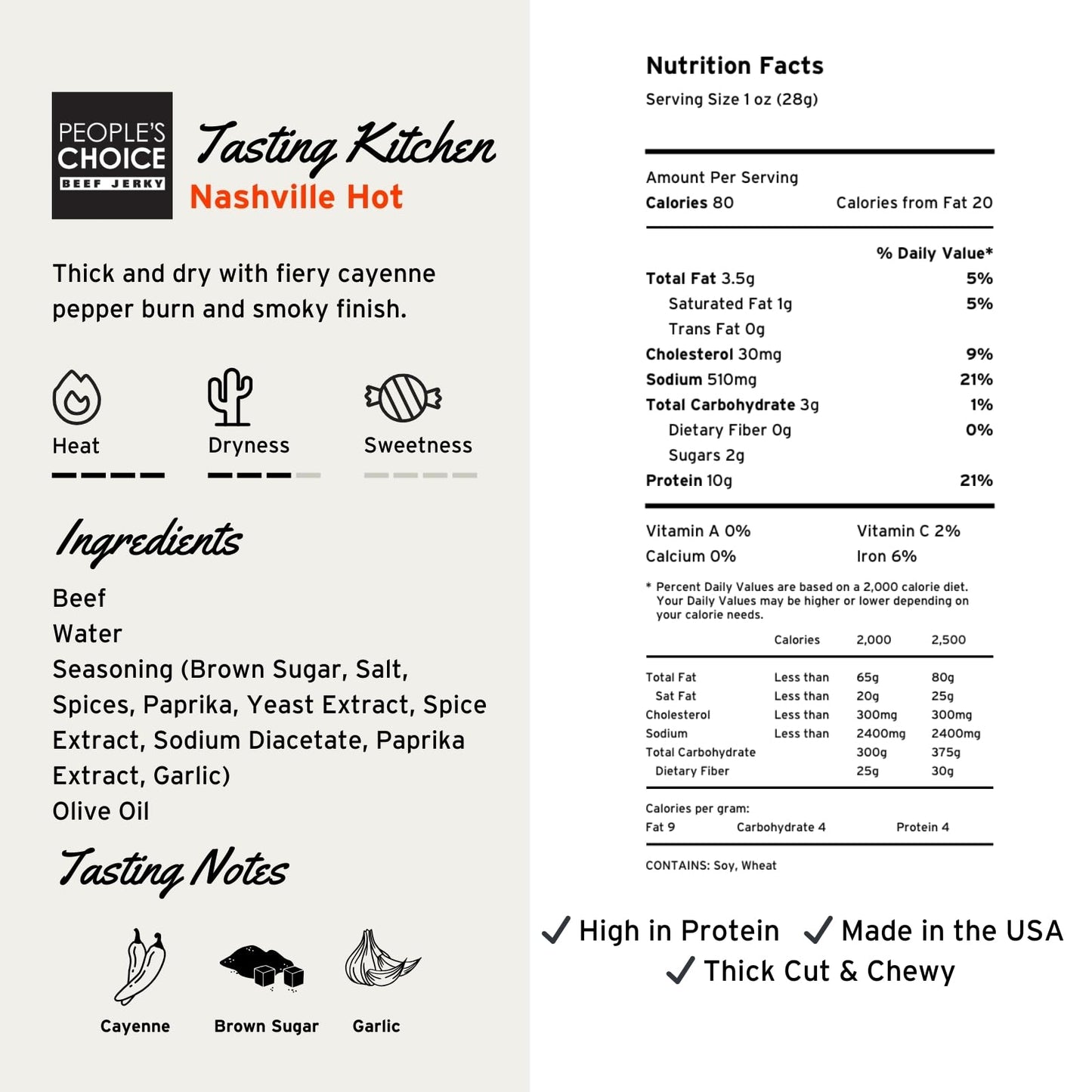 Peoples Choice Beef Jerky - Nashville Hot - 16 oz Spicy Jerky - Compare to Carolina Reaper, Scorpion, Ghost Pepper