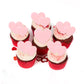 60 Pcs Edible Heart Cupcake Toppers Sweet Love Valentine'S Day Cake Decorations Edible Heart Cupcake Picks For Valentine'S Day W