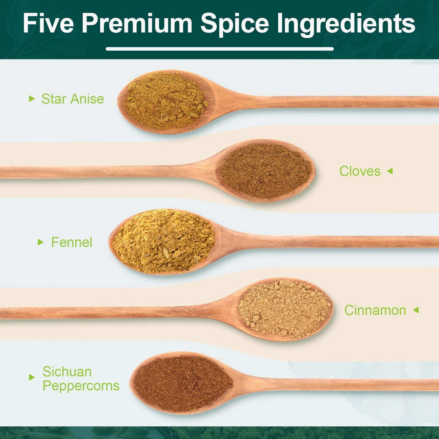 Soeos Chinese Five Spice 1 Ounce, Five Spice Powder, Five Spice Chinese Seasoning Non-GMO, Non-irradiated, No preservatives, No