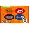 Hershey Assorted Chocolate Snack Size, Candy Bag, 15.57 Oz (30 Pieces)