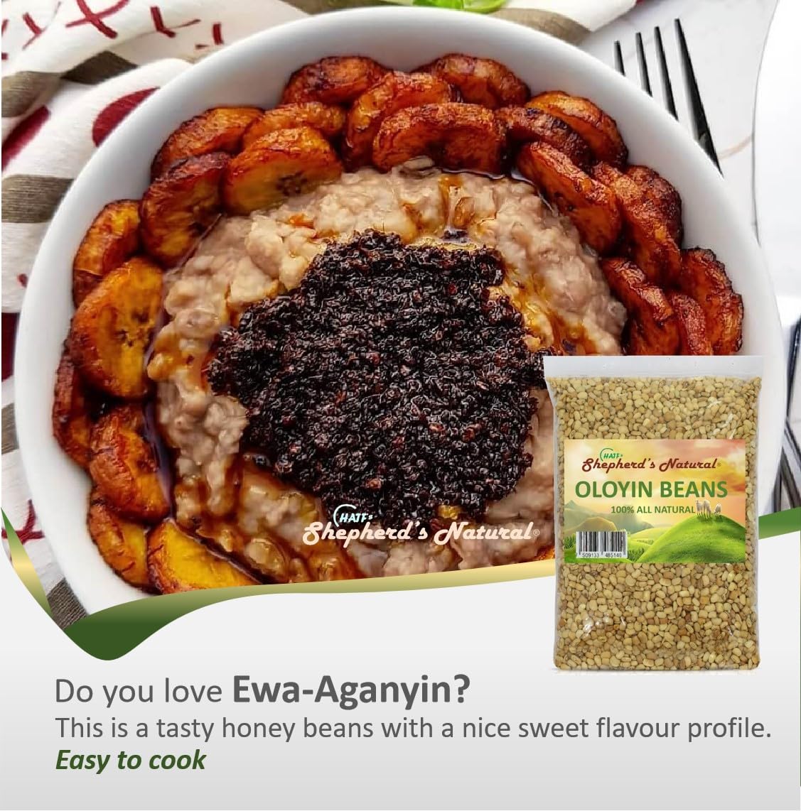 Oloyin Honey Beans By Shepherd'S Natural 4 Lbs. / 64 Oz.