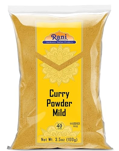 Rani Curry Powder Mild (10-Spice Authentic Indian Blend) 3.5Oz (100G) ~ All Natural | Salt-Free | No Chili Or Peppers | Vegan |