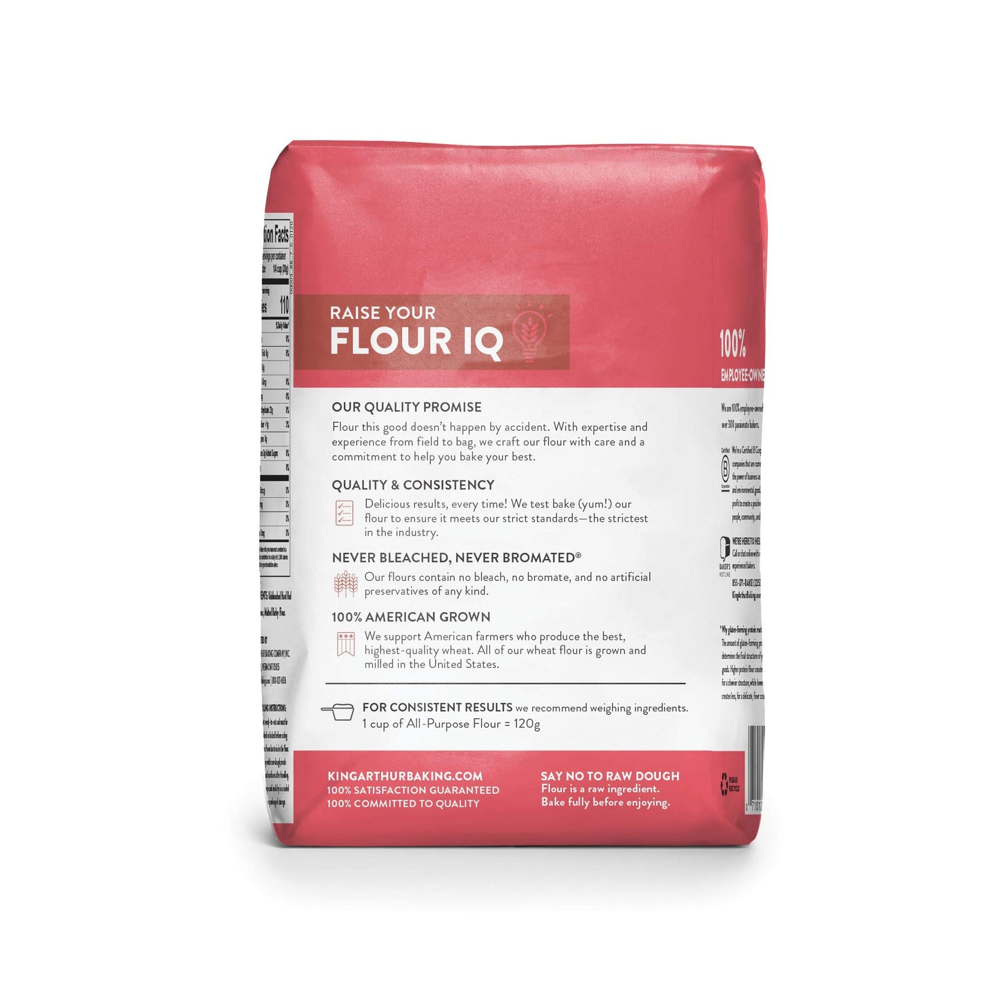 King Arthur, All Purpose Unbleached Flour, Non-GMO Project Verified, Certified Kosher, No Preservatives, 2 Pounds (Pack of 12)