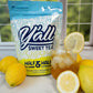 Yall Sweet Tea Half Sweet Tea Half Lemonade Iced Tea Bags, 1 Gallon Size, 10 Bags Per Pack, Caffeinated, Southern Brew