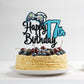 Video Game Happy 17Th Birthday Cake Topper - Video Game Boy'S 17Th Birthday Party Blue Cake Supplies - Game On Level Up Winner P