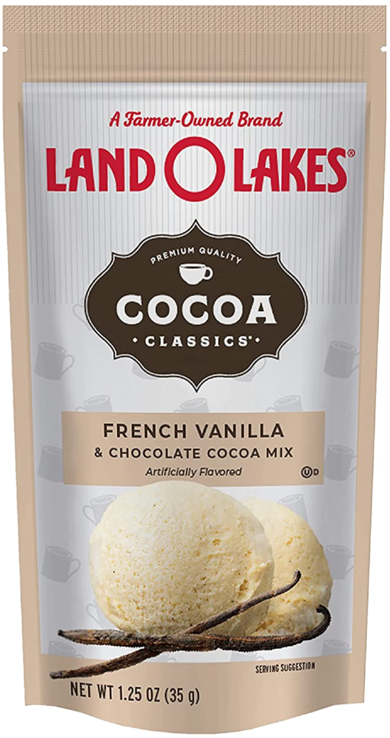 Land O' Lakes Hot Cocoa Mix, French Vanilla, 1.25 Oz (35G), 30 Packets