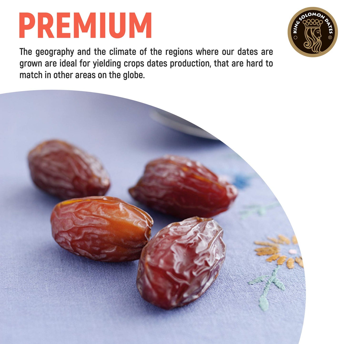 King Solomon 100% Organic Premium Medjoul (Medjool) Dates, 2.2Lbs