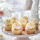 ZHUOWEISM 24 PCS Cupcake Toppers Glitter Dove Cross First Communion Decorations Small Silver
