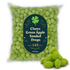Claeys Green Apple Sanded Drops 2Lb Approx 145 Hard Candy Drops - St Patricks Day Green Snacks & Treats, Bulk Candy Green Sucker