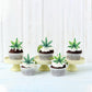 ZHUOWEISM Cupcake Toppers 60 PCS Edible Pot Leaf Design 8 Standard Size Birthday Party Decorations