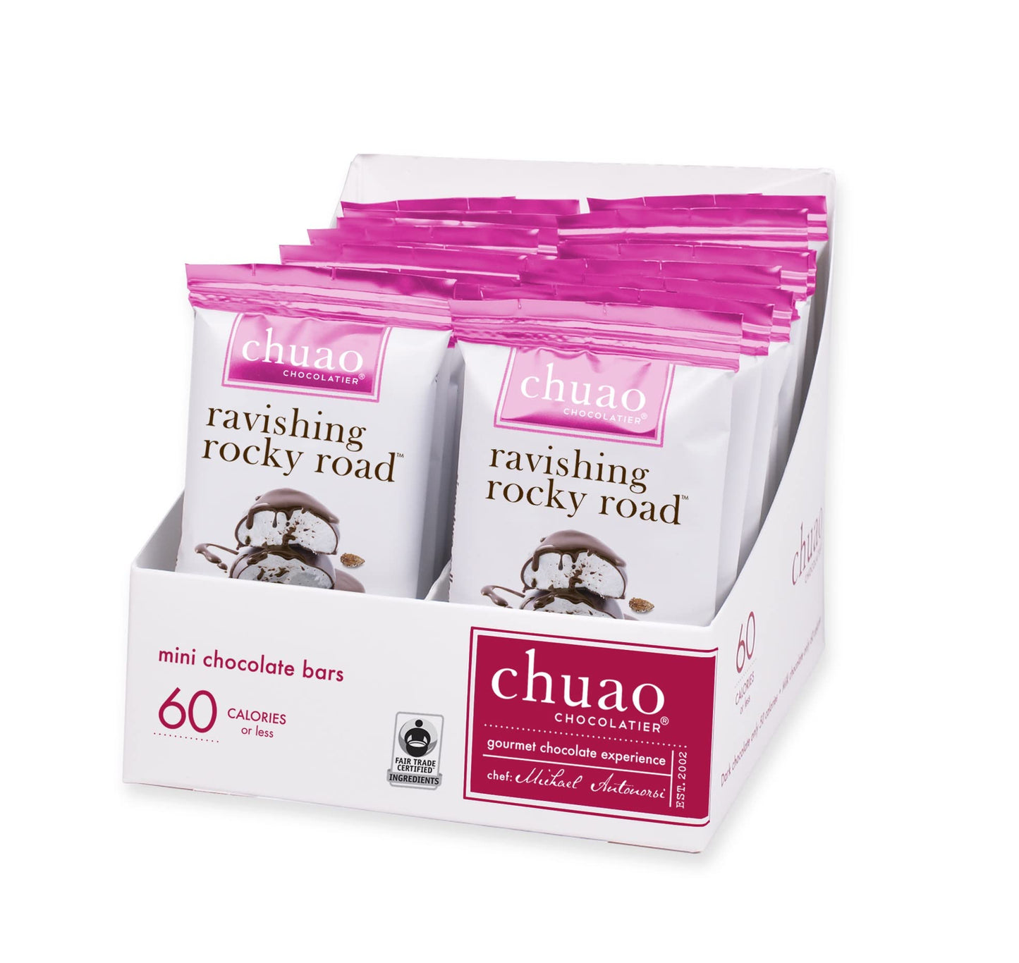 Chuao Chocolatier Ravishing Rocky Road Milk Chocolate Gourmet Mini Bars | For Gift Baskets, Birthday, Thank You, Care Package | 