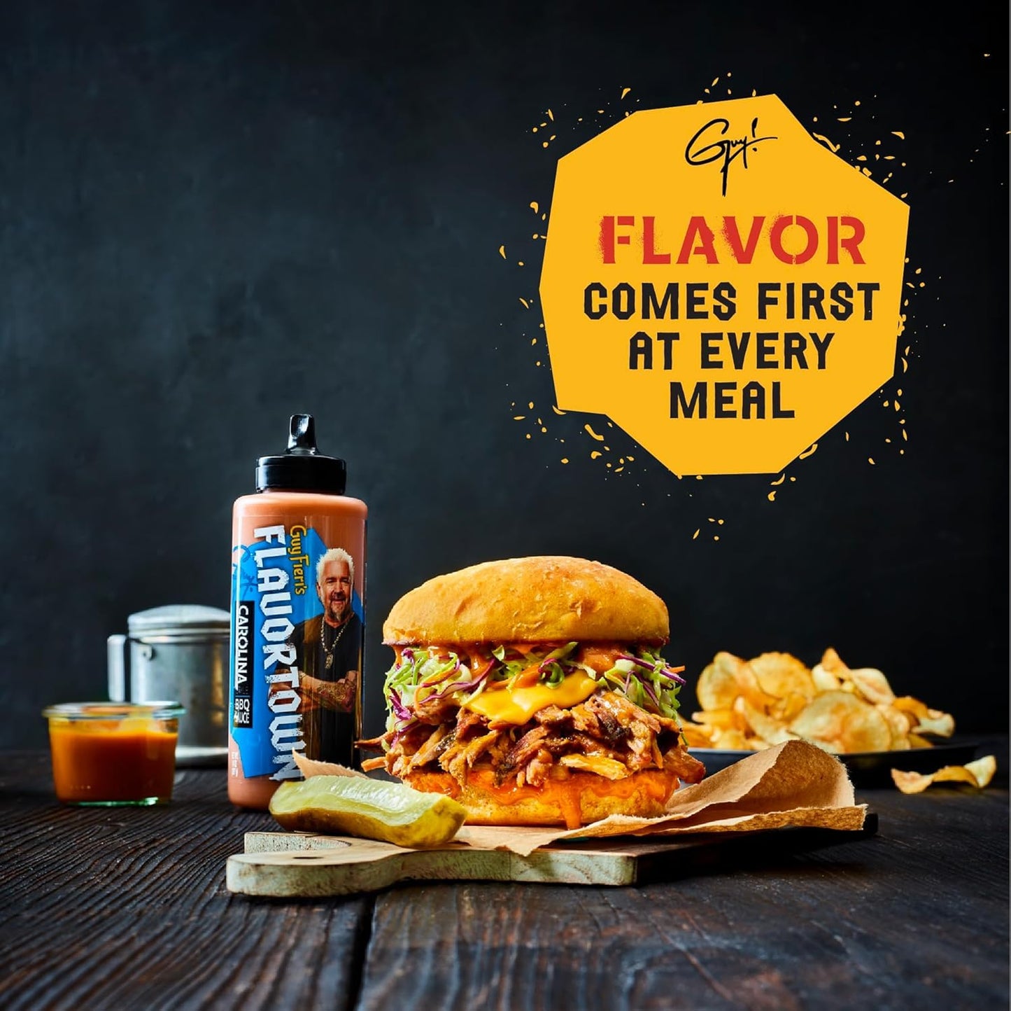 Flavortown BBQ Sauce Variety Pack - Gourmet BBQ Sauce  Barbecue Sauce Set  BBQ Sauce Sampler  Grilling Sauces Gift Set  Carolina  Money Honey  Mop  Smokin Hickory - 14 Ounce (Pack of 4)