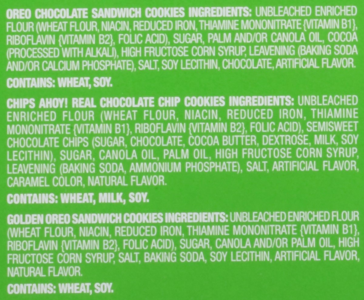 Oreo Chips Ahoy! And Cookies Assorted Variety Pack, 30 Count (Pack Of 4)