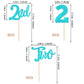 24 Pcs Two Cupcake Toppers Glitter 2Nd Birthday Cupcake Picks Number 2 Cupcake Decorations For Baby Shower Kids Second Birthday
