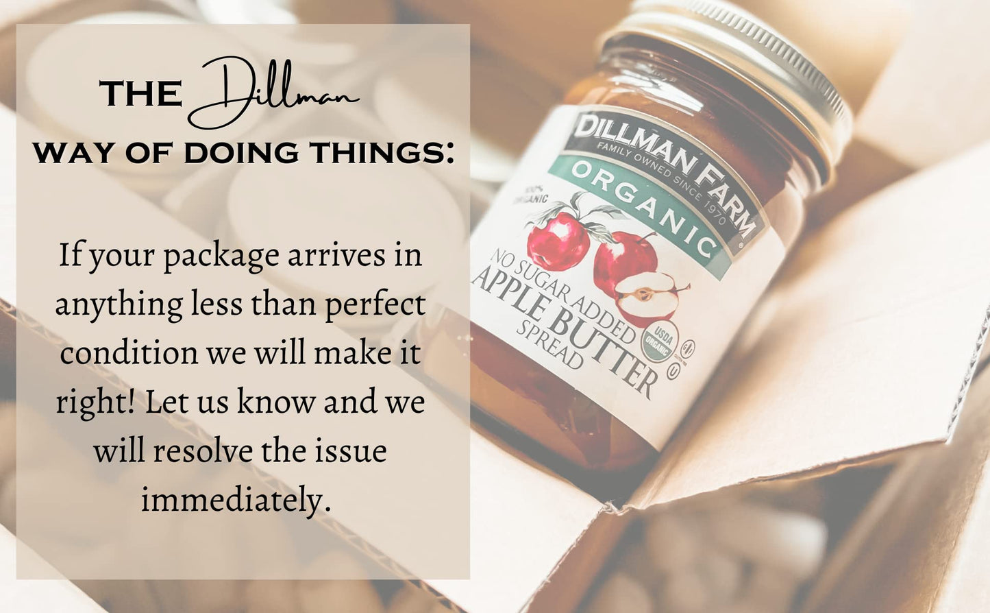 Dillman Farm Organic No Sugar Added Apple Butter - Keto, Gluten-Free, Non-Gmo, Vegan, Kosher, Preservative Free, Corn Syrup Free