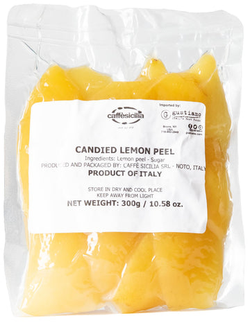Candied Lemon Peels - Caffe' Sicilia Noto - Sicily - 300g/10.5 oz