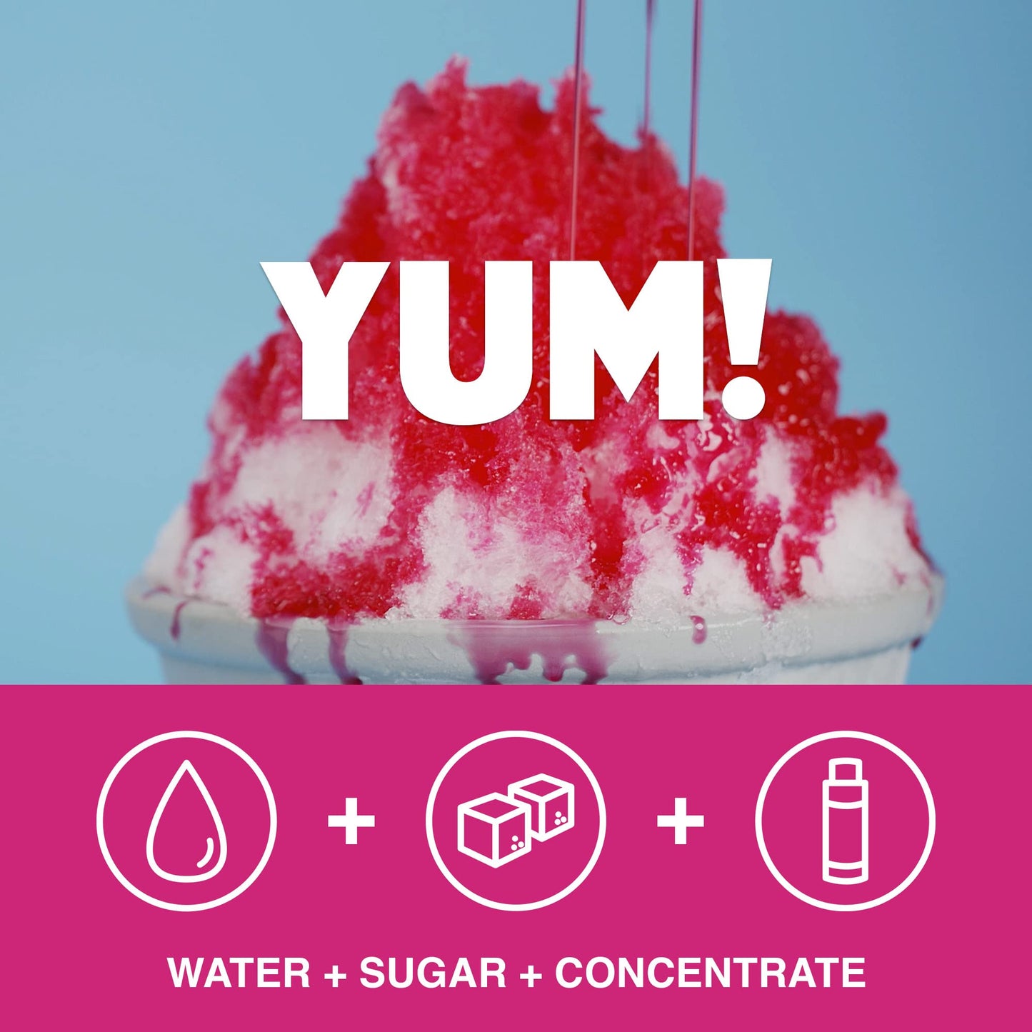 Hypothermias Shaved Ice And Snow Cone Syrup Unsweetened Flavor Concentrate - 4 Fl Oz - Makes 1 Gallon Of Ready To Use Syrup - Ch
