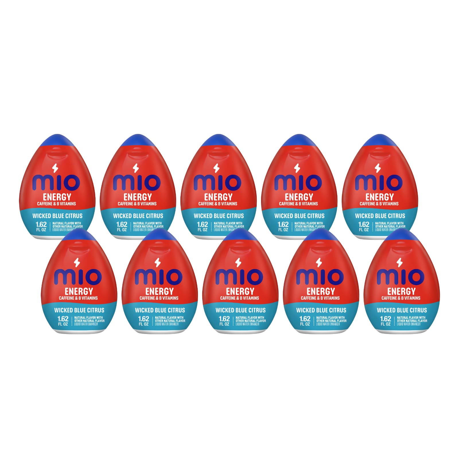 Mio Energy Liquid Water Enhancer, Wicked Blue Citrus, 1.62 Fl Oz, Pack of 10
