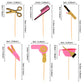 Ercadio Cupcake Toppers, 36 Pack Gold Glitter Haircut Theme, Bridal Shower/Bachelorette Party Decorations, Model NQ-21-053