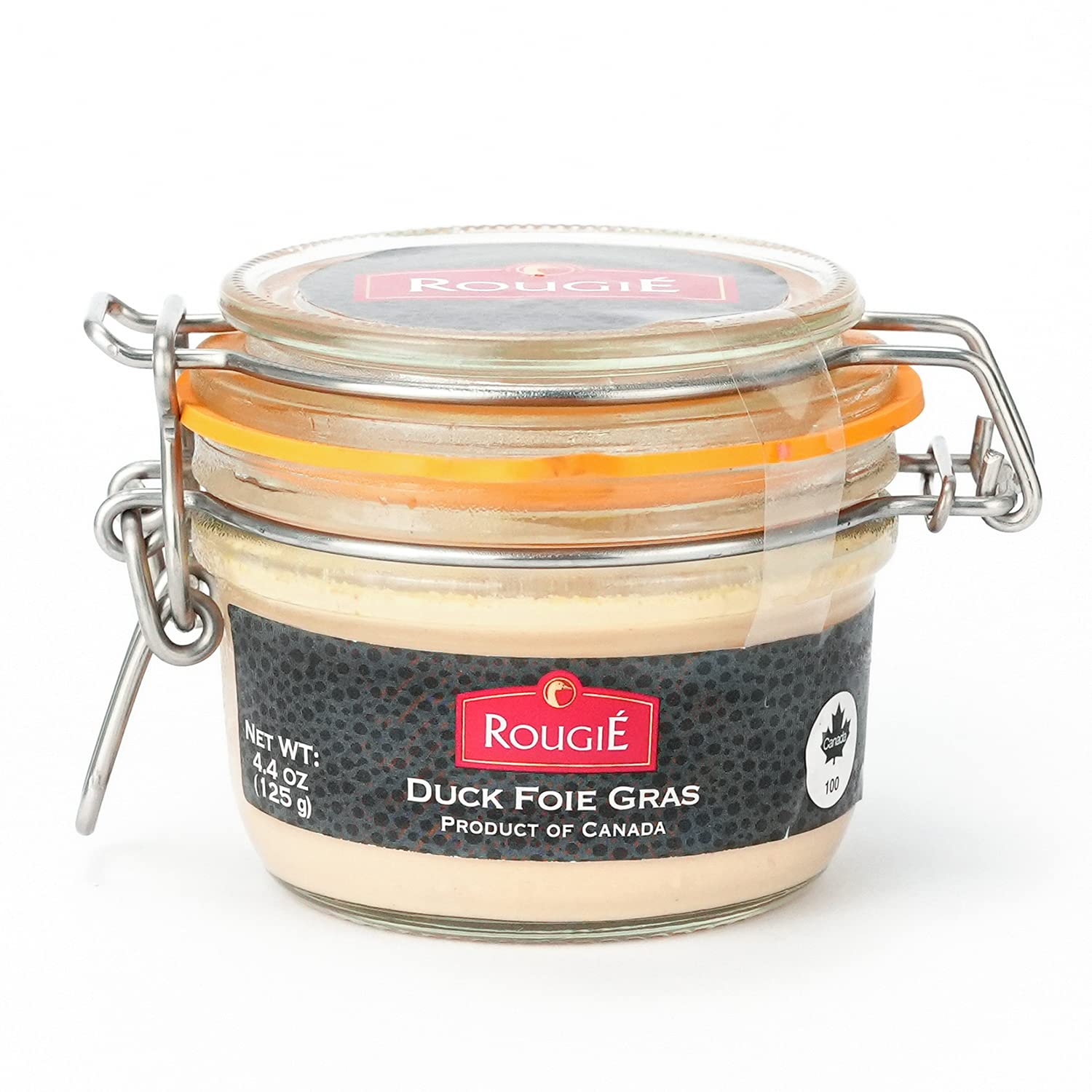 Rougie Duck Foie Gras in Glass Jar - 4.4 oz / 125 g - Gourmet Delicacy