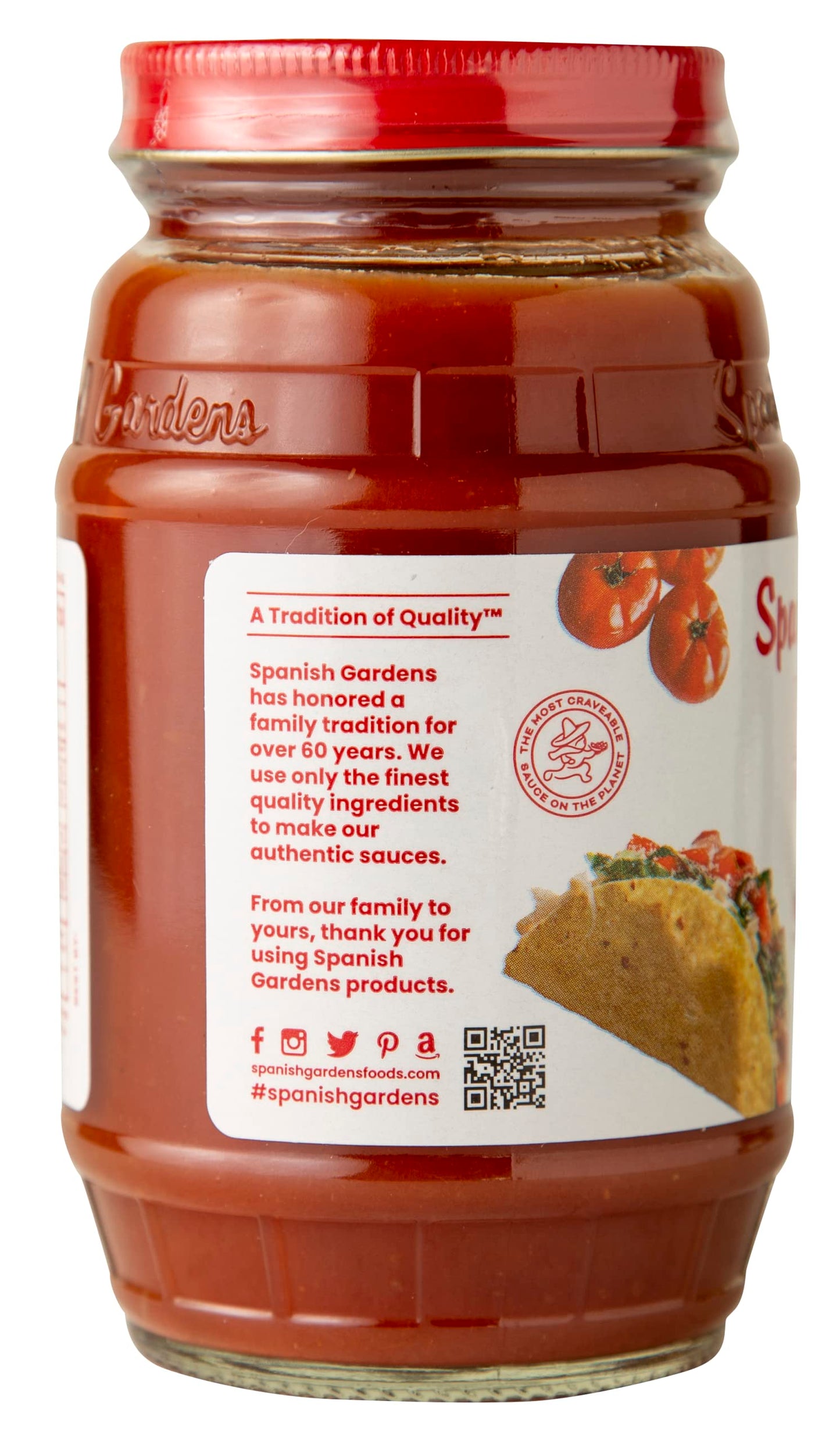 Spanish Gardens Taco Sauce (6 Pack) - Hot Taco Sauce for Authentic Mexican Food - Original Family Recipe, Spicy Sauce for Tex Me