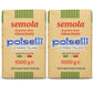 POLSELLI 2 Pack x 1 kg, Semola Flour, Semolina Rimachinata di grano duro, Great for Bread, Pizza, or Pasta making