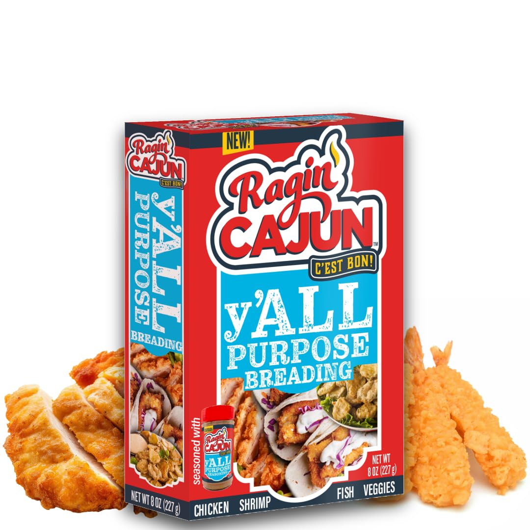 Ragin Cajun yALL Purpose Breading Mix (Pack of 1) - Bold Flavors - Simple Quick and Easy - Great on Everything