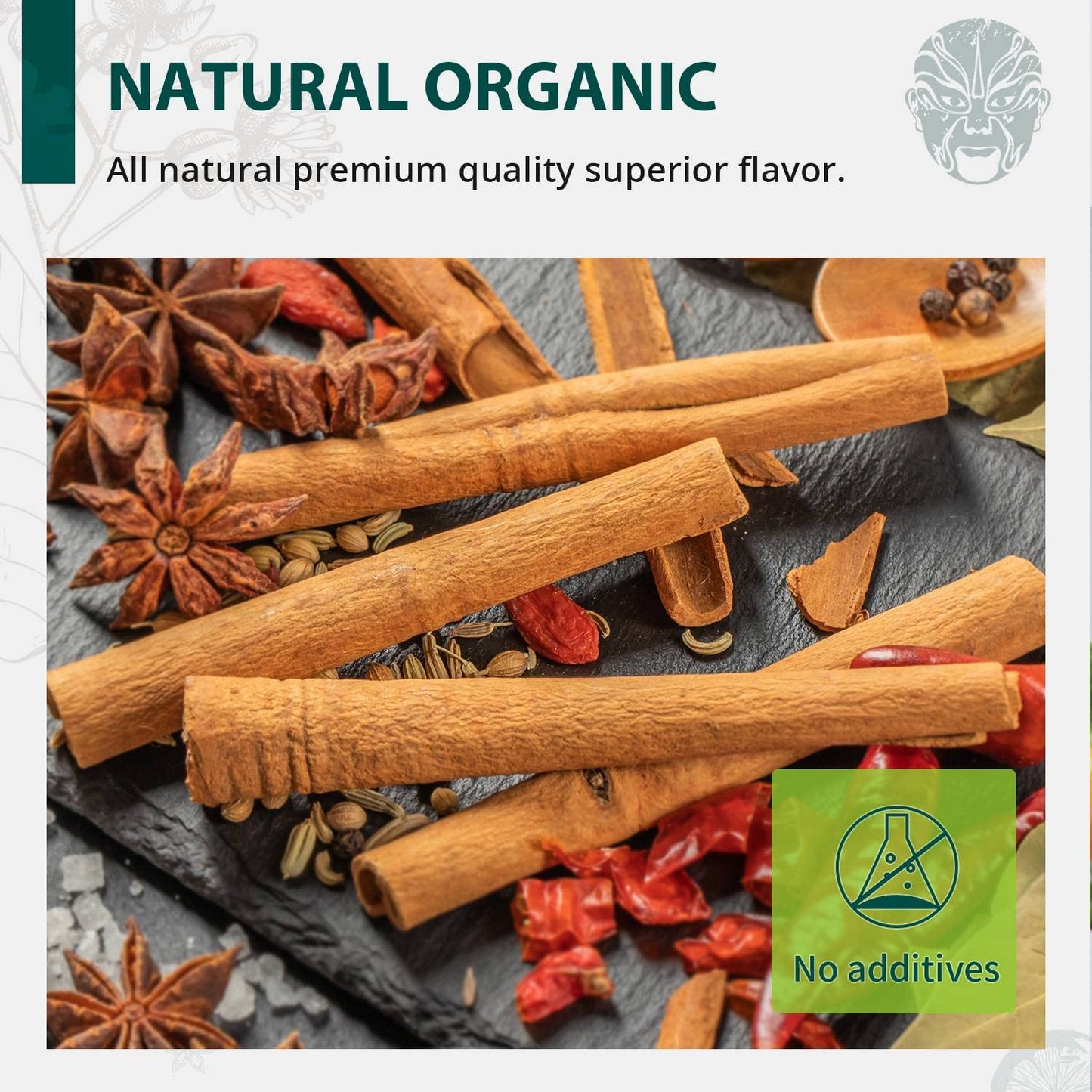 Soeos Organic Cinnamon Sticks, Cinnamon, Ground Cinnamon, Cinnamon Sticks, 100% Raw, Non-Gmo, Kosher Certified, Cinnamon Seasoning Spice For Coffee, Baking, Cooking And Beverages 8 Oz (226G)