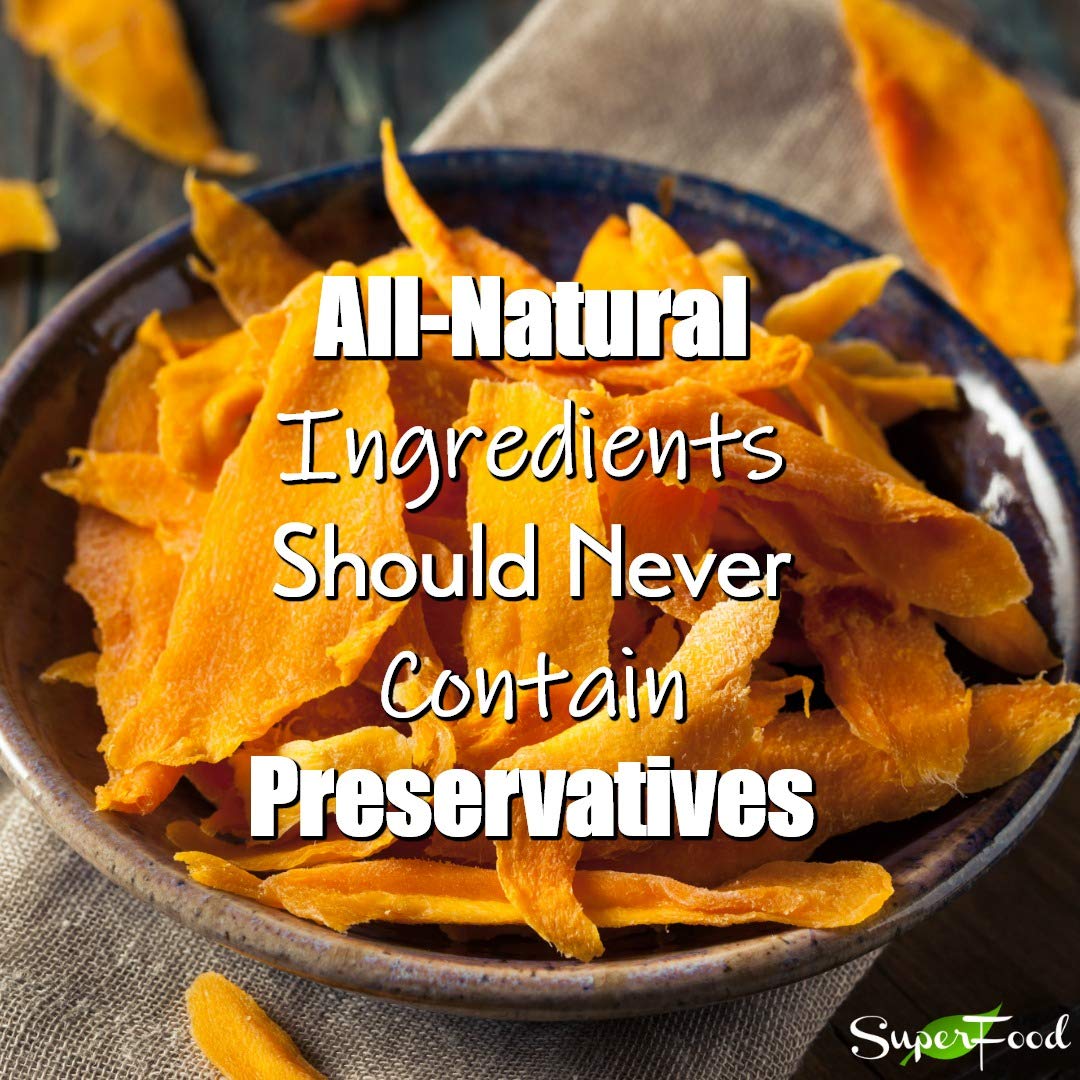 GERBS Dried Mango Slices, Unsweetened, Dehydrated, Resealable Bag, 2 lbs, Allergen-Free