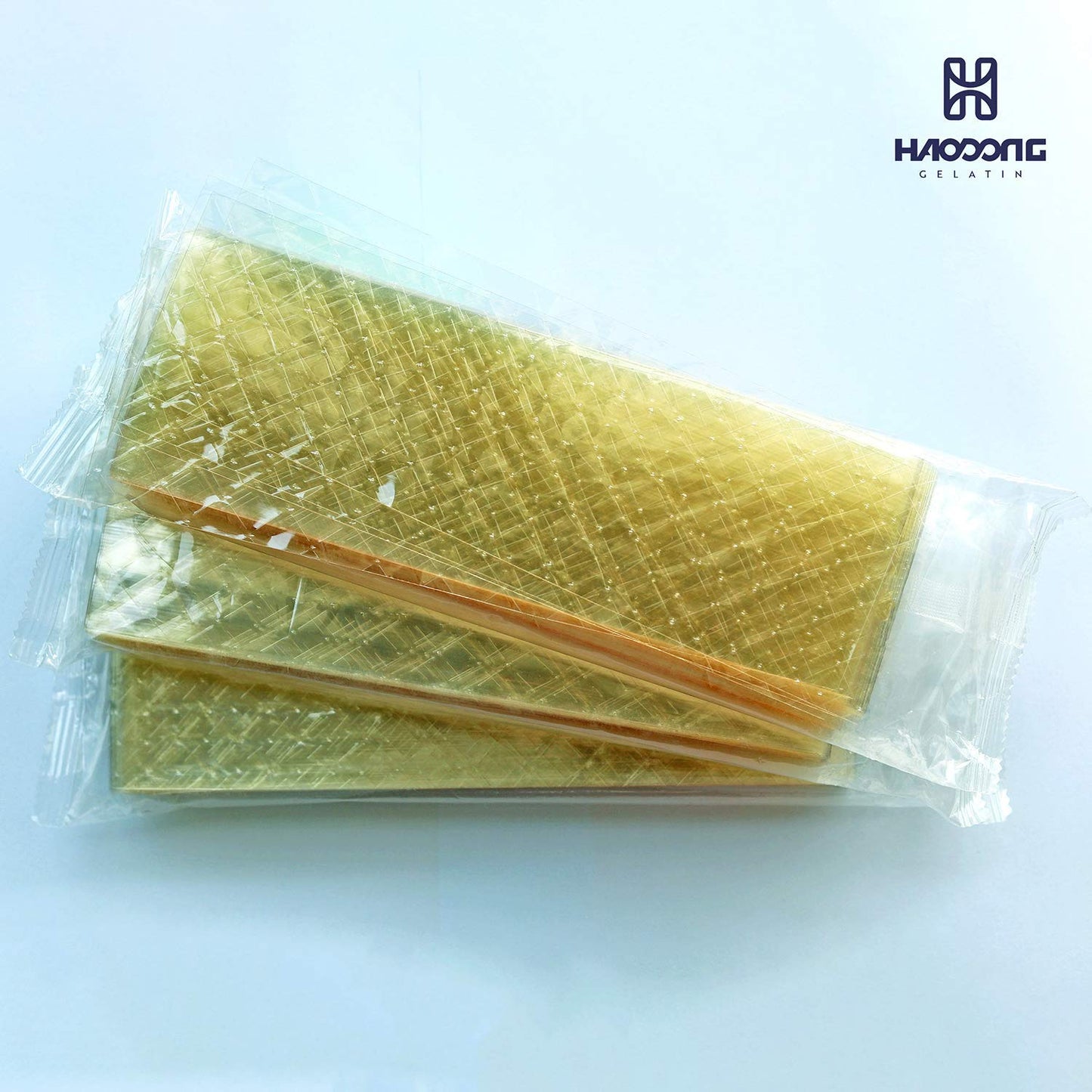 Haodong Beef Platinum Leaf Gelatin Sheets - 1KG/2.2LBS (450-500 Sheets) 240Bloom Gelatin Leaves for Mousse Mirror Glaze Cream Ca