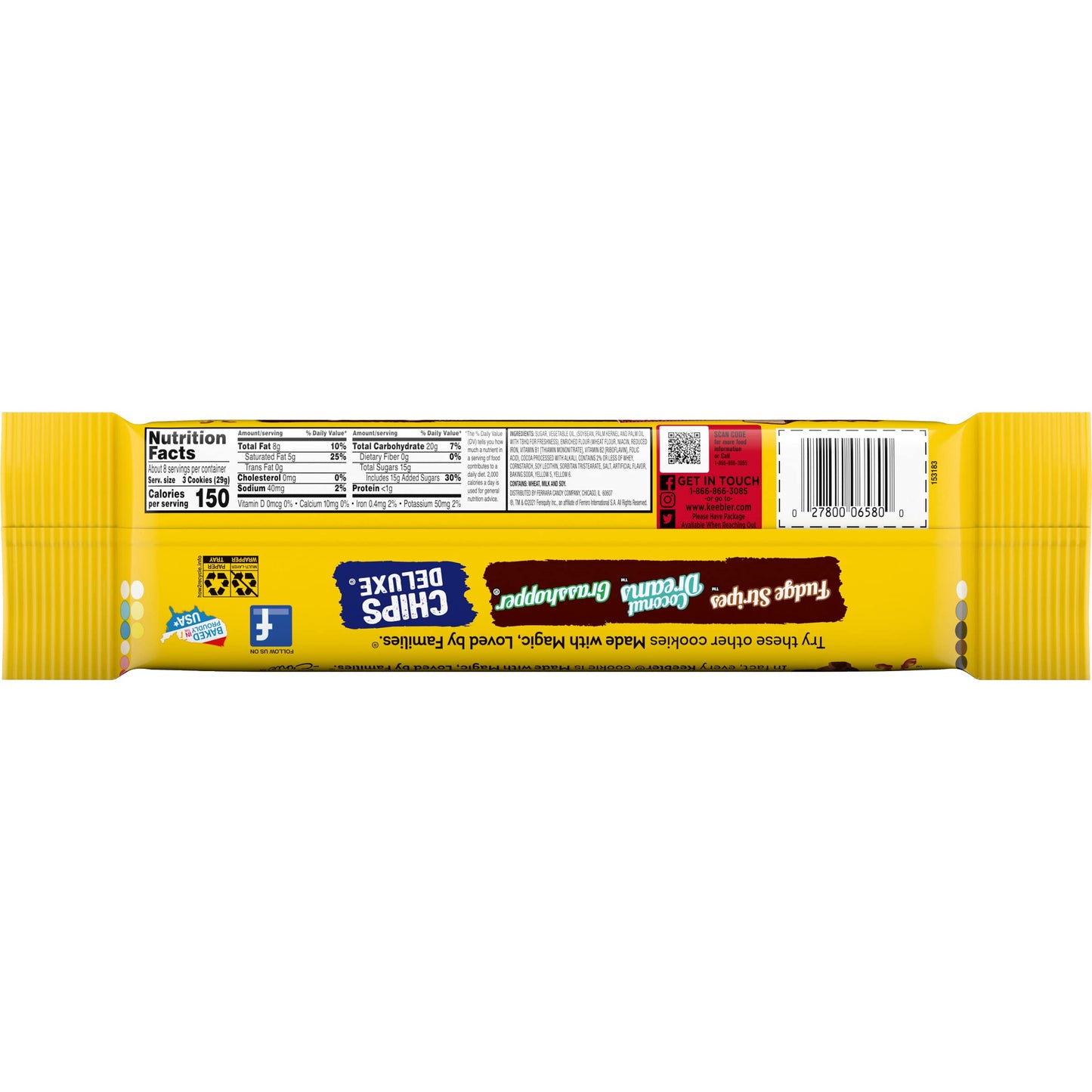 Keebler Fudge Sticks Cookies, Original, 8.5 Oz. (Pack Of 1)
