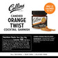 Collins Candied Fruit Orange Peel Twist in Syrup - Set of 6, 10.9oz - Ideal for Cocktails and Baking