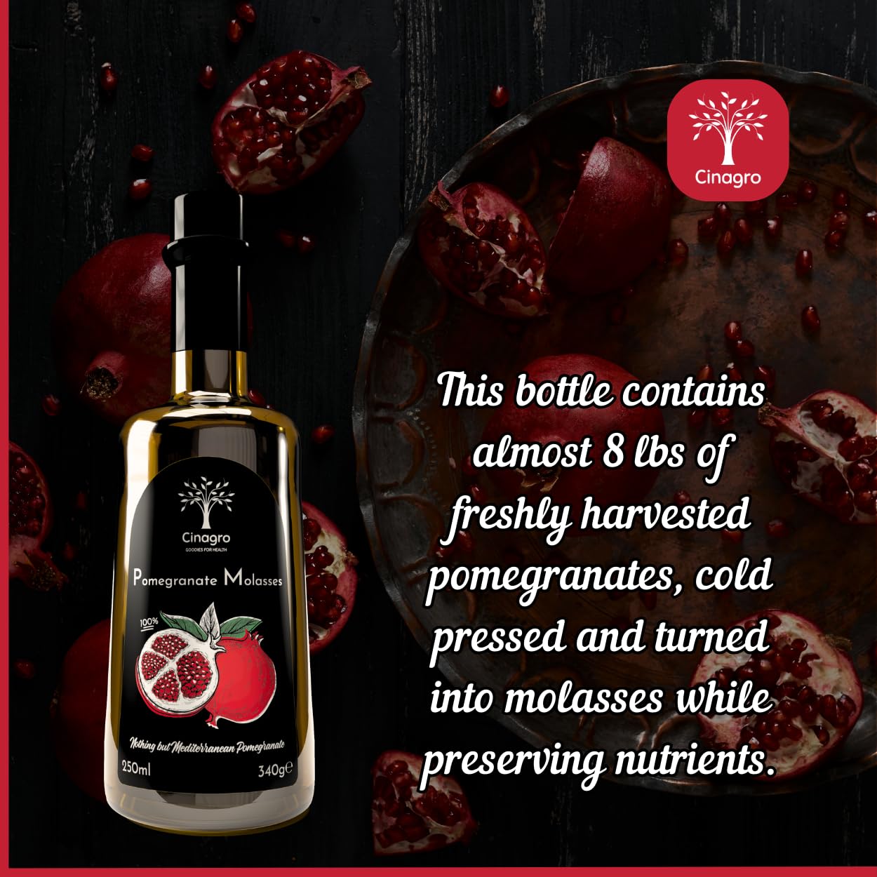Cinagro Goodies 100% Natural Molasses | Product Of Turkey (Pomegranate)