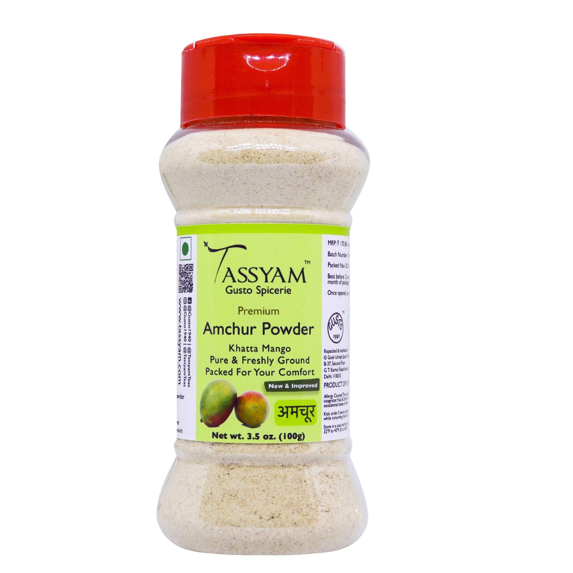 Tassyam Amchur (Dry Mango Powder) 100g | Dispenser Bottle