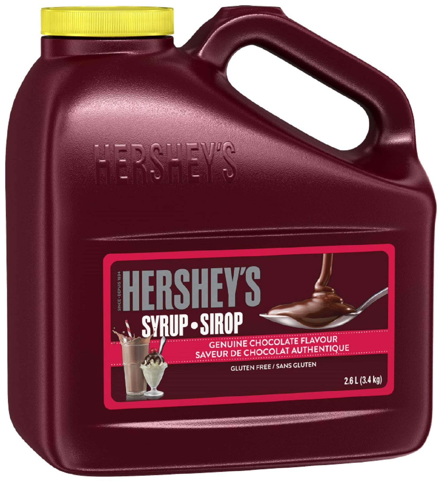 Hershey's Classic Chocolate Flavored Syrup, Bulk Sized Large Jug, 7 Lb and 8 oz