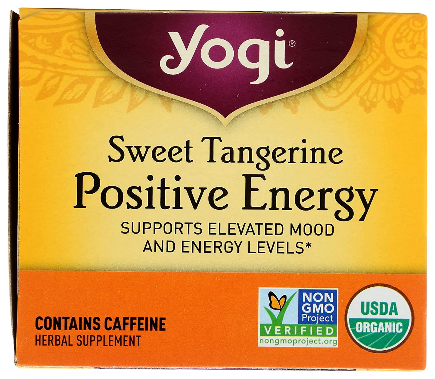 Yogi Sweet Tangerine Positive Energy, 16 Tea Bags, Packaging May Vary (Pack Of 2)