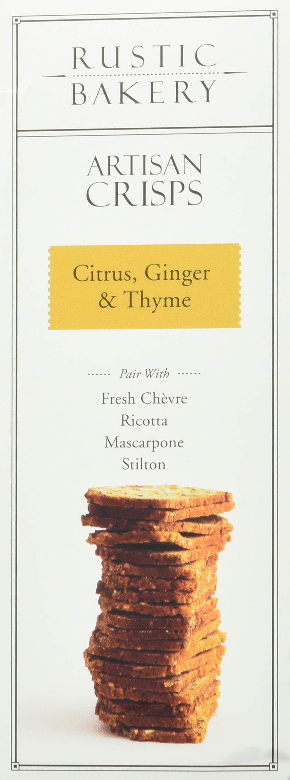 Rustic Bakery, Citrus, Ginger & Thyme Crisps, 5 Ounce