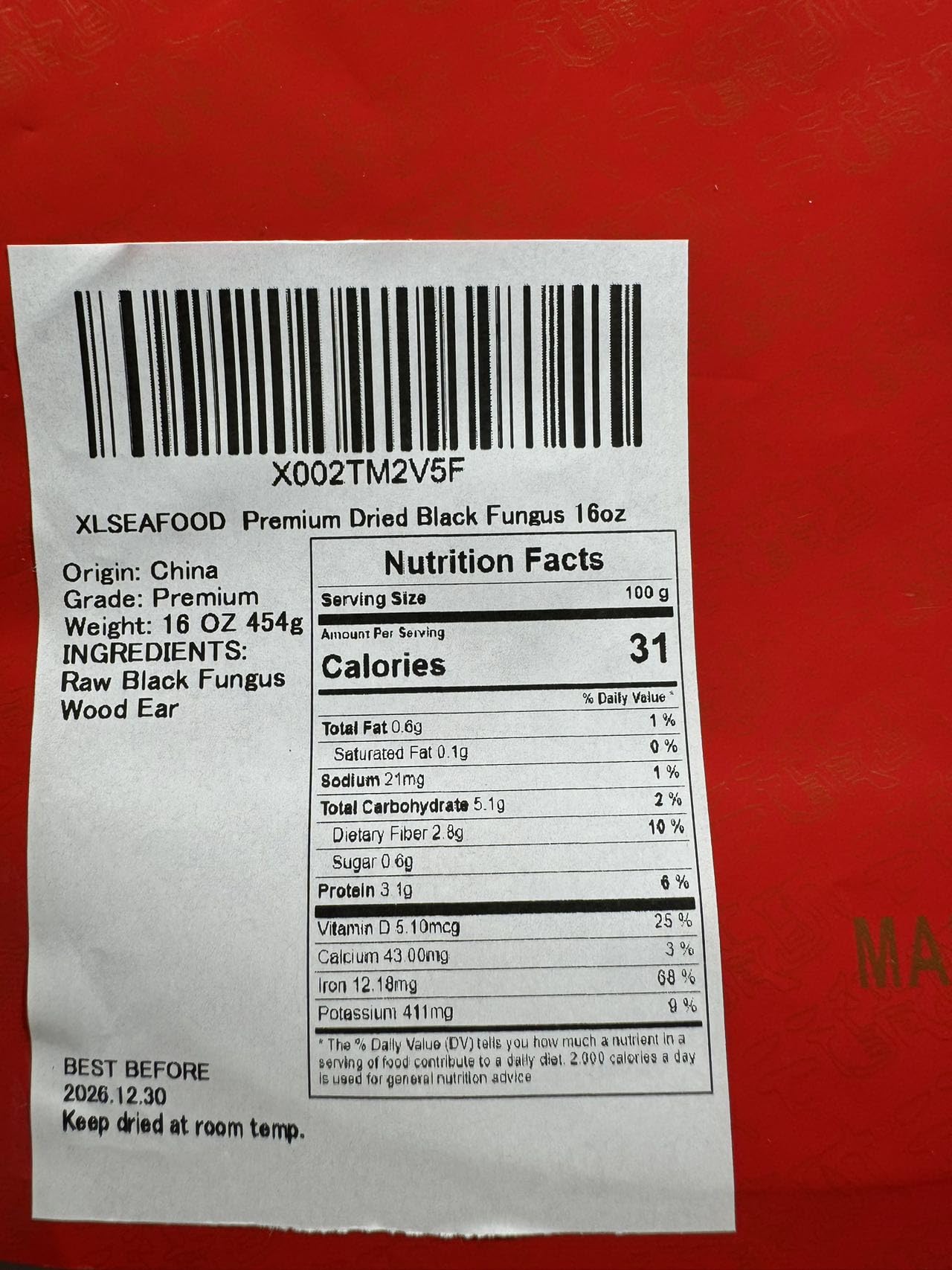 Xlseafood Nature Dried Black Fungus Woodear Mushrooms From Northeast China 16Oz   16 (1)