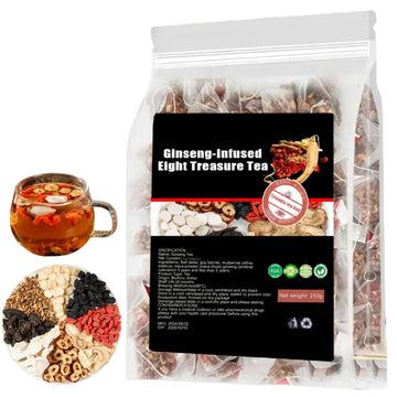 Ginseng-infused Eight Treasure Tea, Kidney Tea formula Ginseng Five Treasure Tea, Red Date Wolfberry Mulberry Health Tea, Han Sh