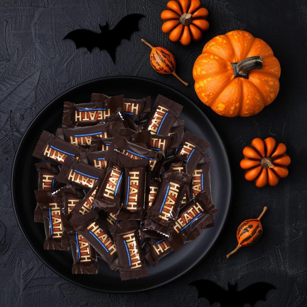 Heath Bars Chocolate Candy, English Toffee Candy, Perfect Mini Candy Bars For Parties Birthdays, And Everyday Snacking, Ideal Ha