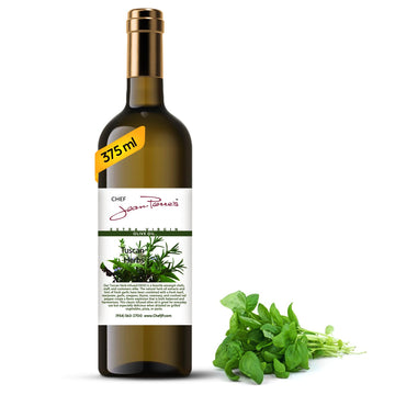 Chef Jean Pierre's Tuscan Herb Olive Oil - Naturally Infused, 375ml (12.5oz) Glass Bottle - Elevate Your Dishes with a Burst of 