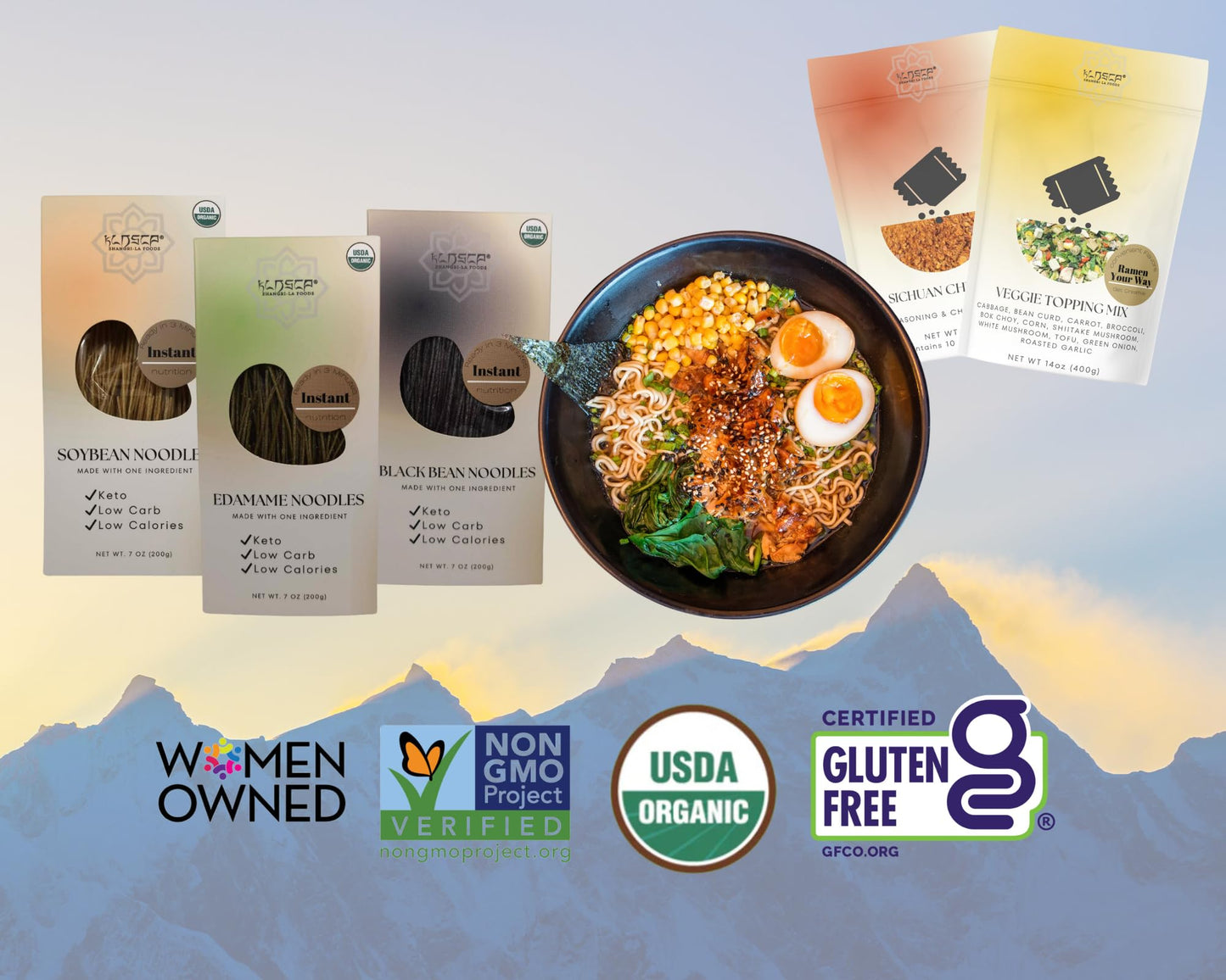 KLDSCP - Organic Gluten-Free Edamame Protein Pasta, 43g Protein | Low Carb | High Fiber | High Protein | Plant Based Pasta | 7oz