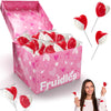 The Dreidel Company Valentines Day Lollipops Red Heart Shaped Strawberry N' Cream Flavored, Individually Wrapped (Half-Pound) 12