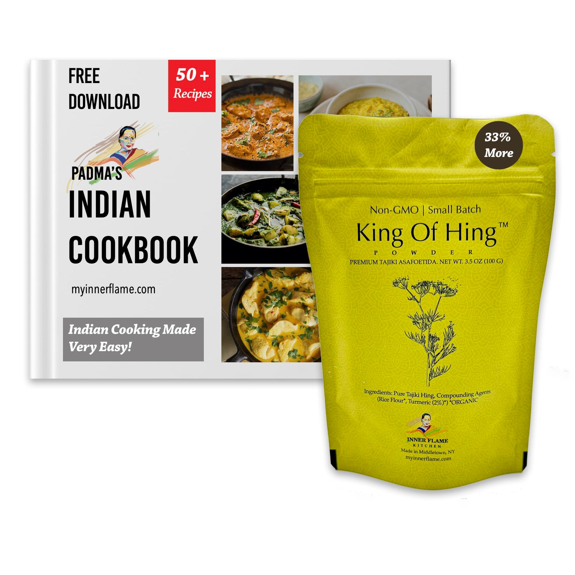 Inner Flame King Of Hing - Asafoetida Organic. Strong Taziki Hing For Hing Lovers